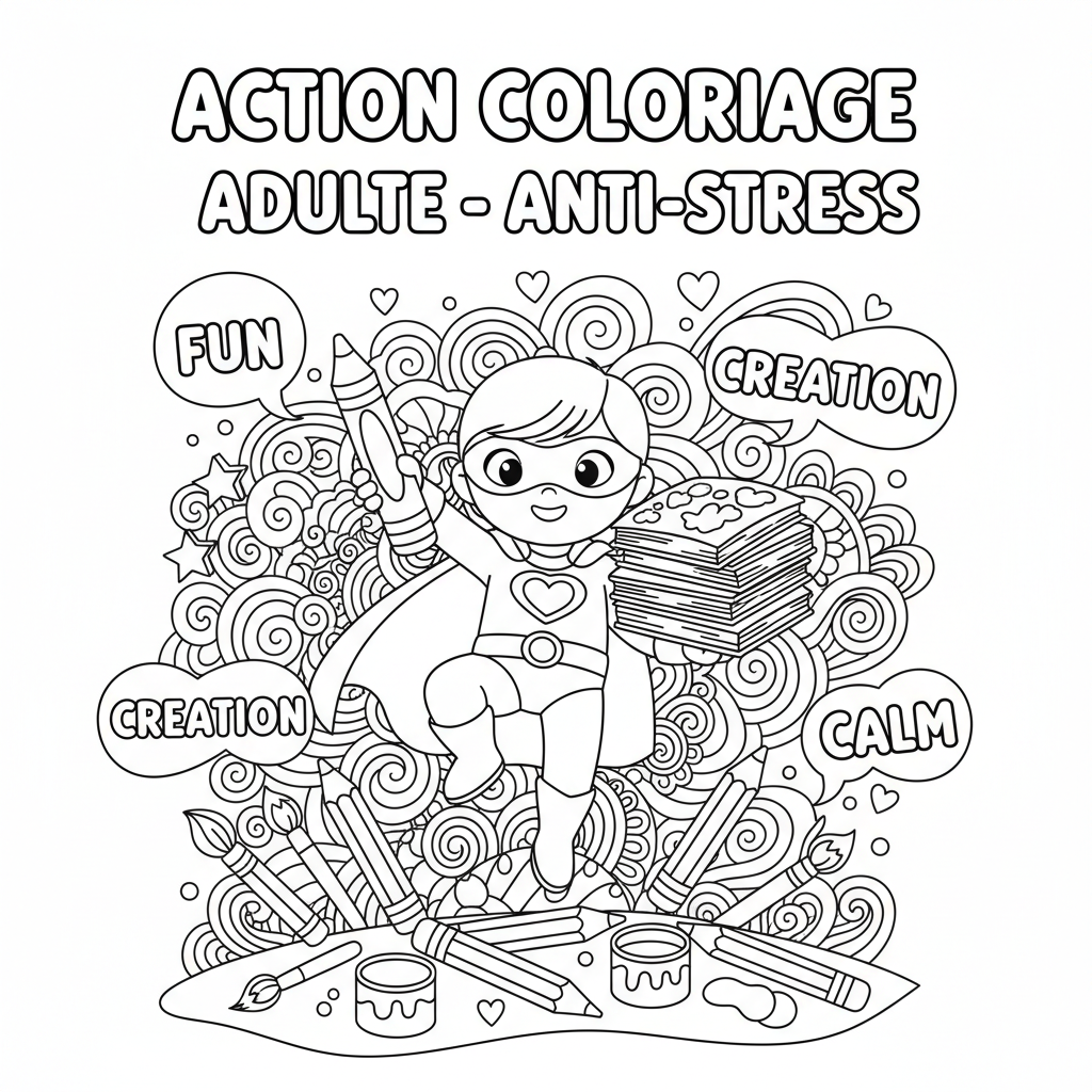 Coloriage Action Coloriage Adulte Gratuit à Imprimer