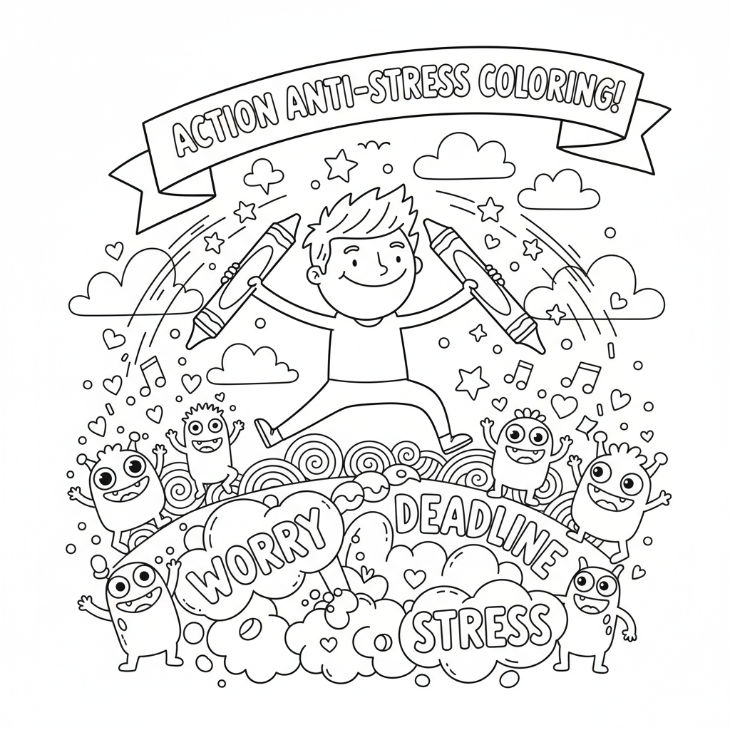 Coloriage action coloriage adulte 5