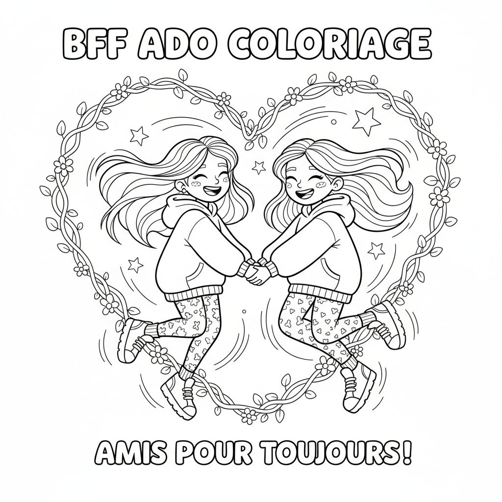 Coloriage ado coloriage bff a 2 5