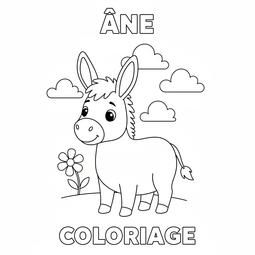 Coloriage âne coloriage