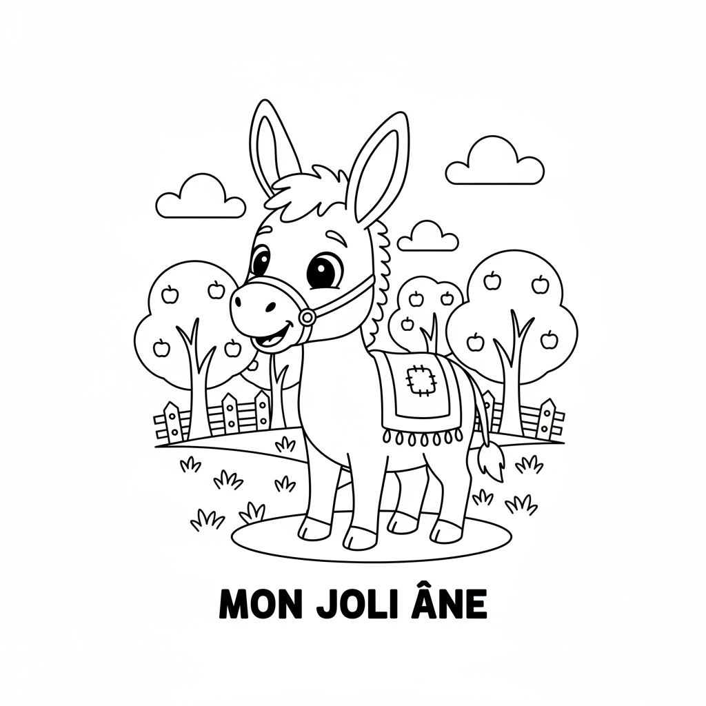 Coloriage Ane Coloriage Gratuit à Imprimer