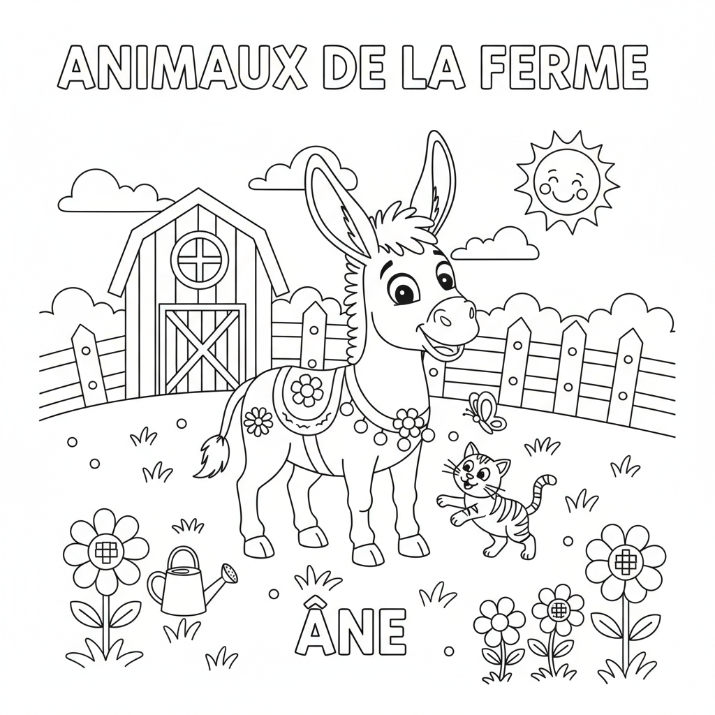 Coloriage ane coloriage 2