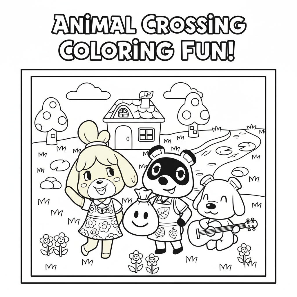 Coloriage Animal Crossing Coloriage Gratuit à Imprimer
