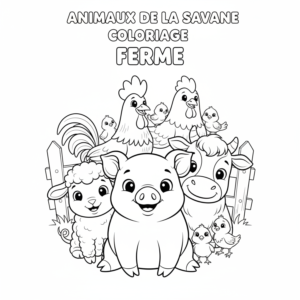Coloriage animaux de la savane coloriage 4