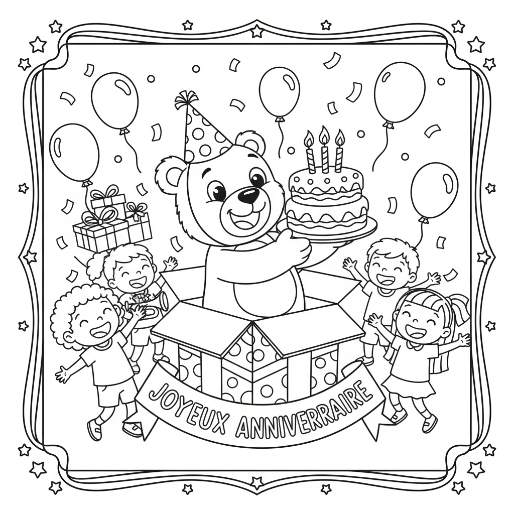 Coloriage anniversaire coloriage 5