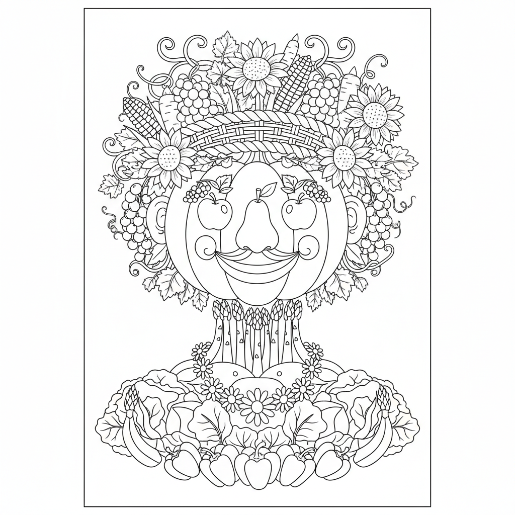 Coloriage arcimboldo coloriage 2