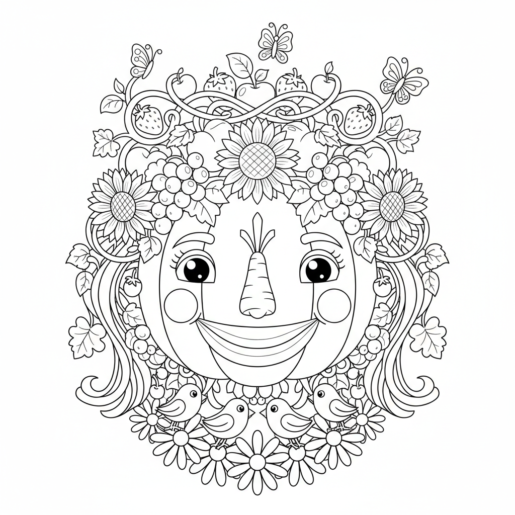Coloriage arcimboldo coloriage 4