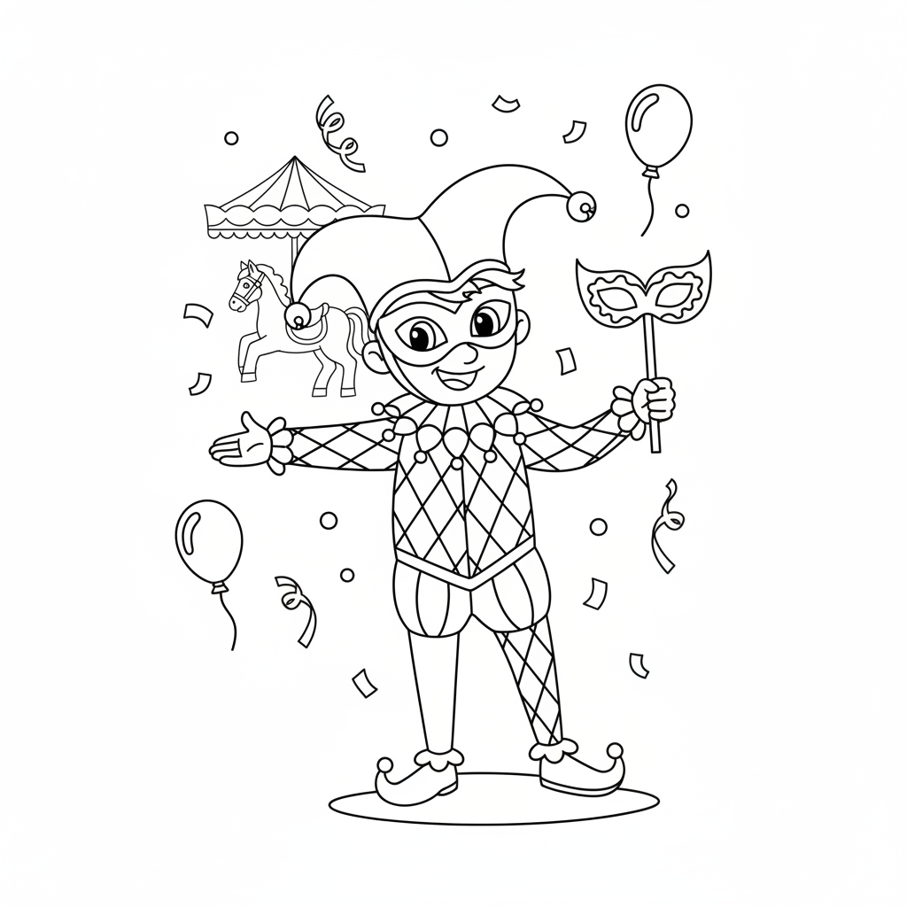 Coloriage arlequin coloriage 2