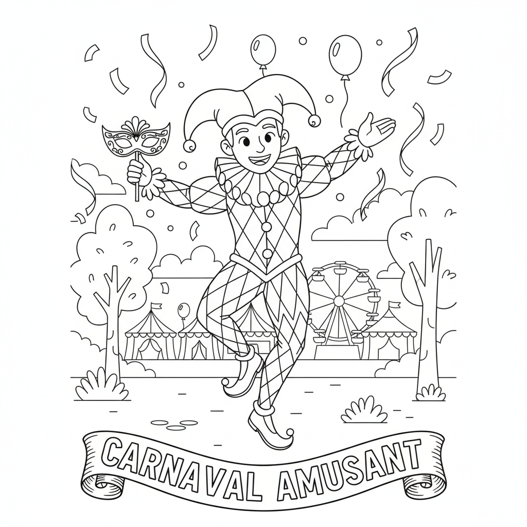 Coloriage arlequin coloriage 3