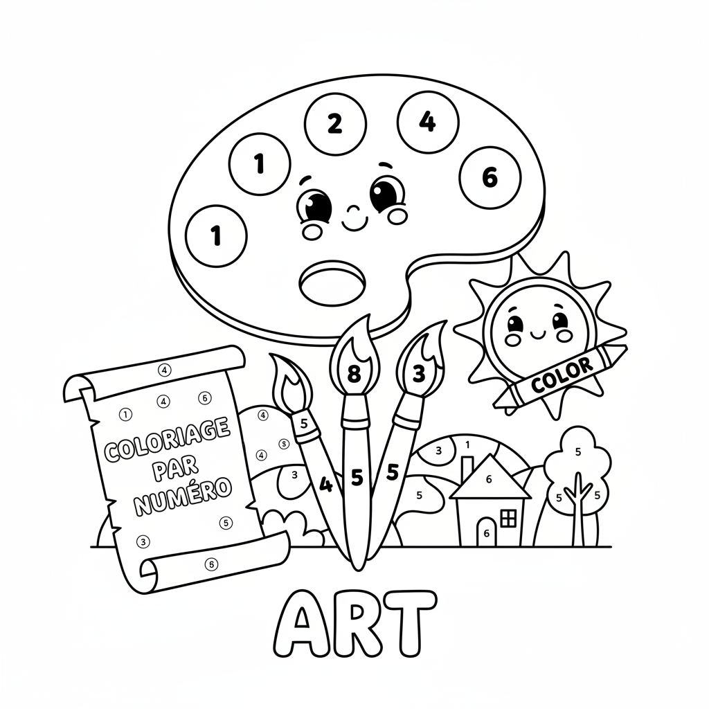 Coloriage art color coloriage par numéro 2