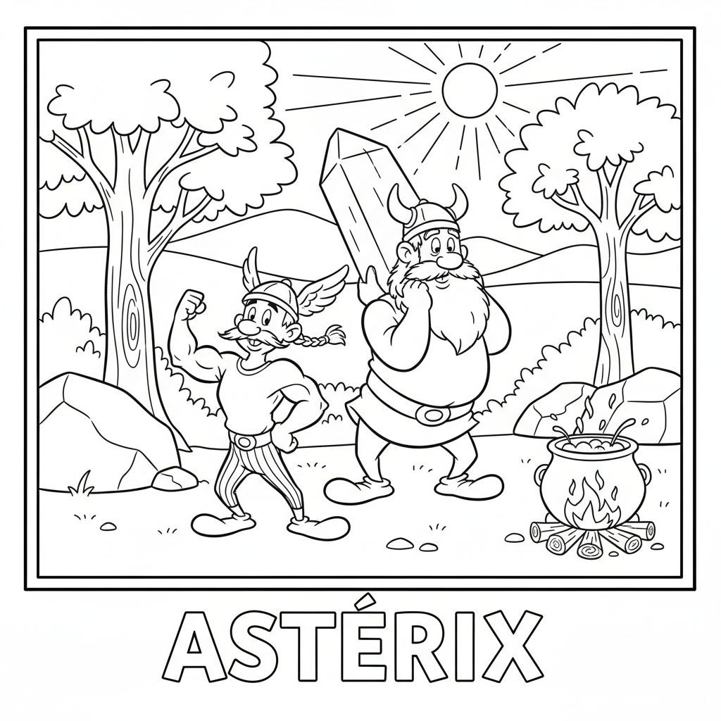 Coloriage astérix coloriage 3
