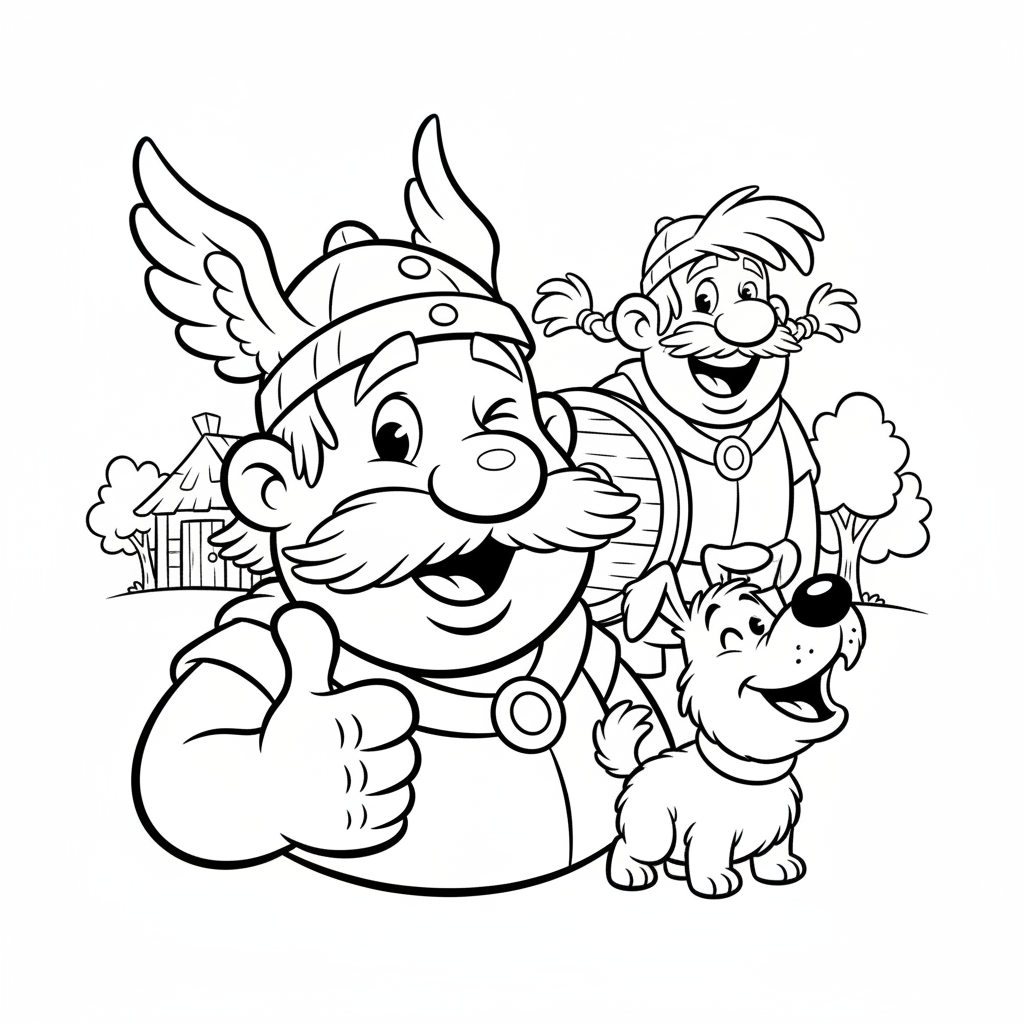 Coloriage astérix coloriage 4