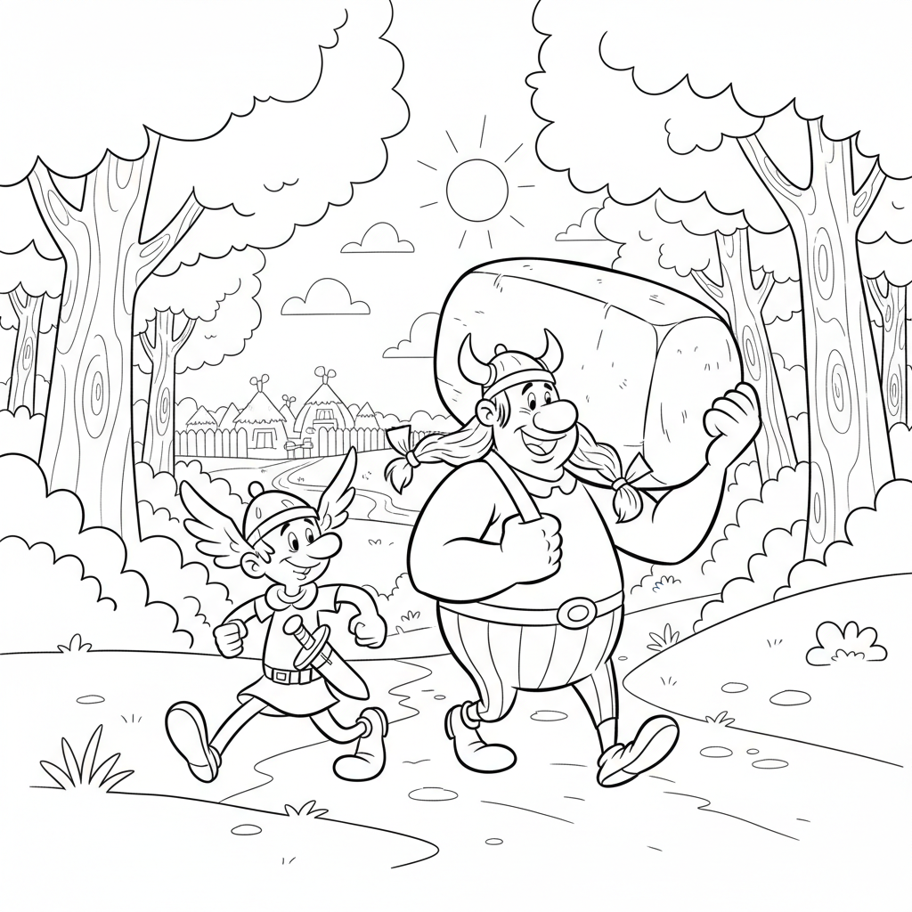 Coloriage astérix et obélix coloriage 3