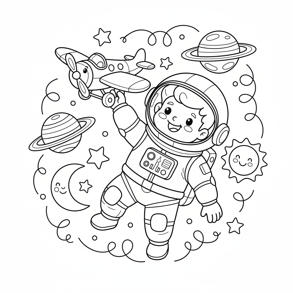 Coloriage astronaute coloriage