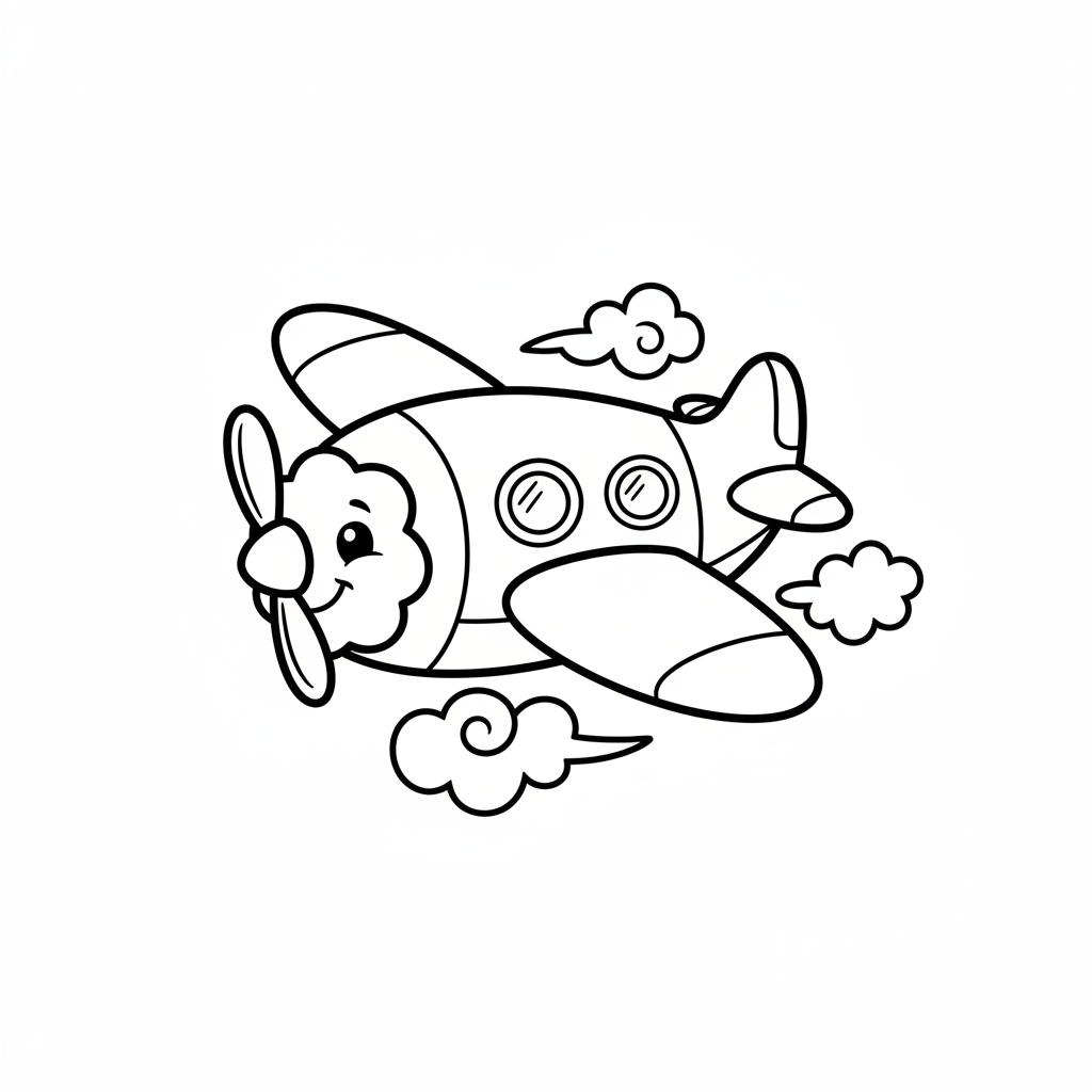 Coloriage Avion Coloriage Gratuit pour les Enfants