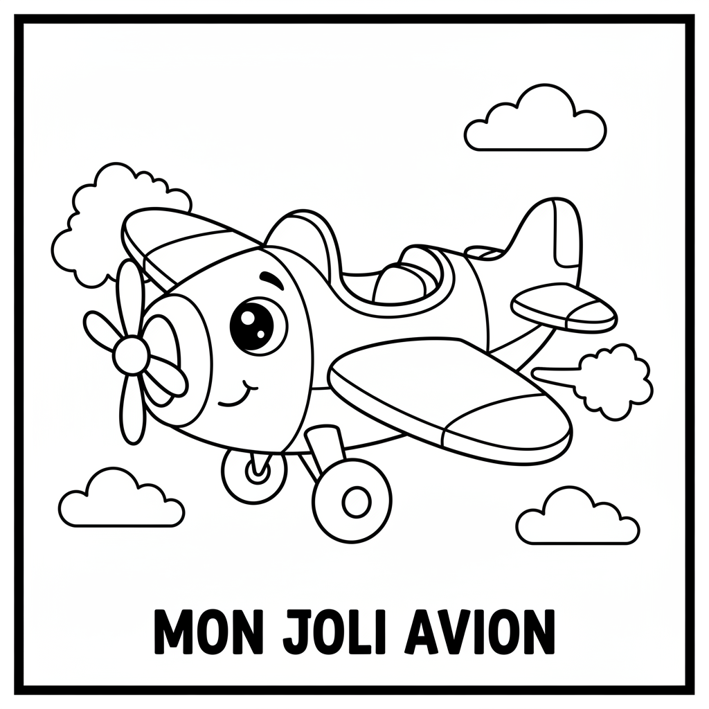 Coloriage Avion Coloriage À Imprimer Gratuit pour Enfants