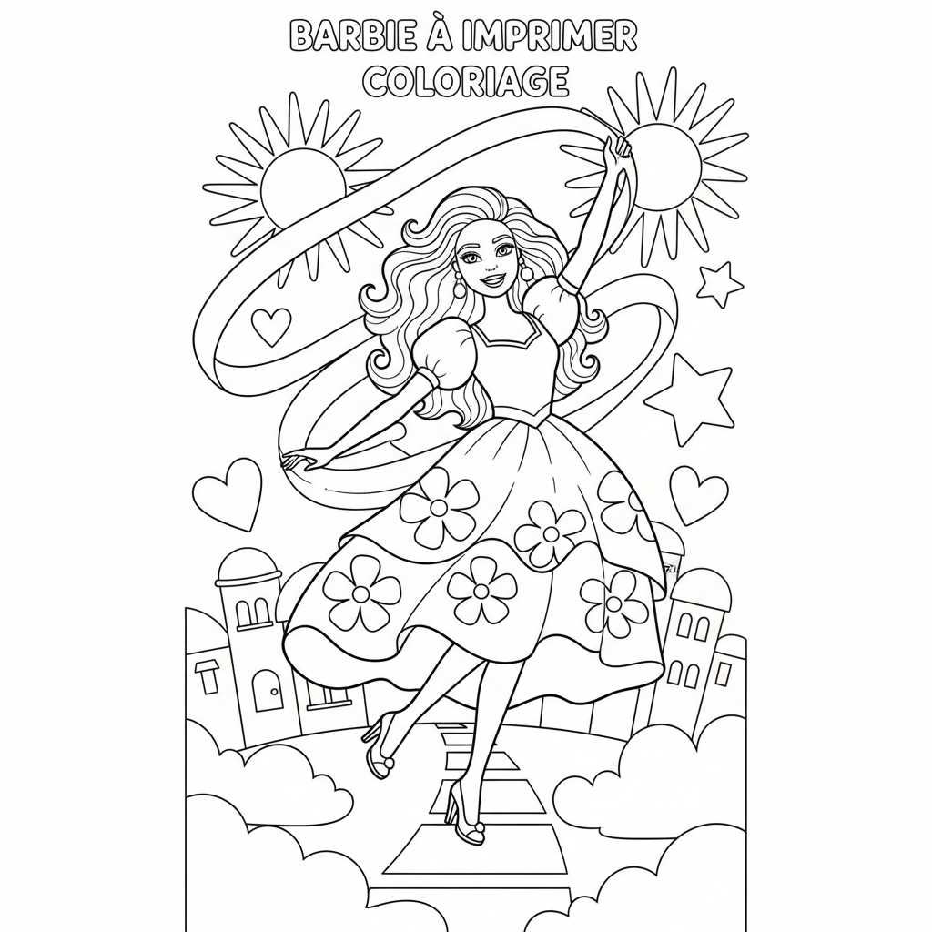 Coloriage barbie a imprimer coloriage 5