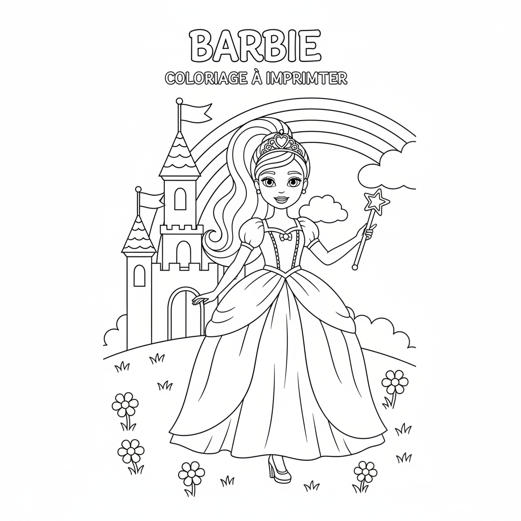 Coloriage barbie coloriage a imprimer