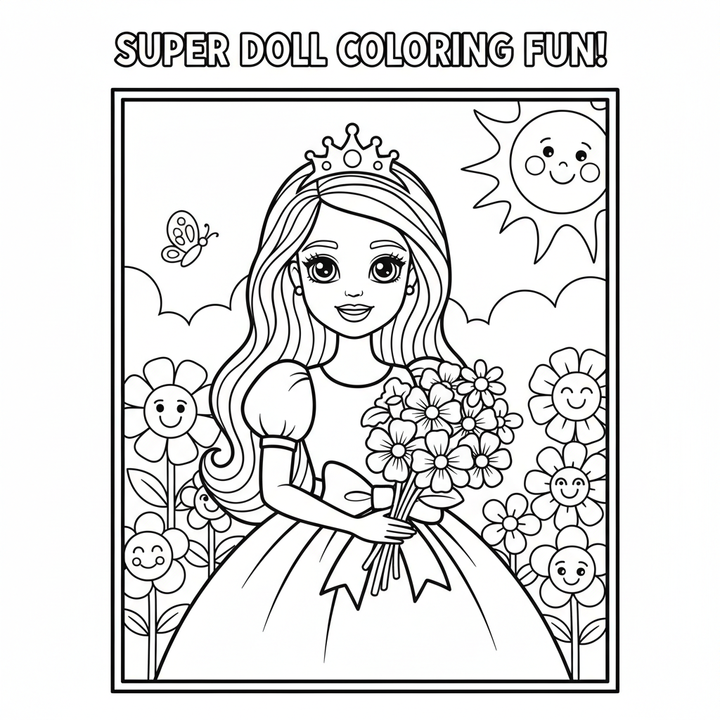 Coloriage barbie coloriage imprimer