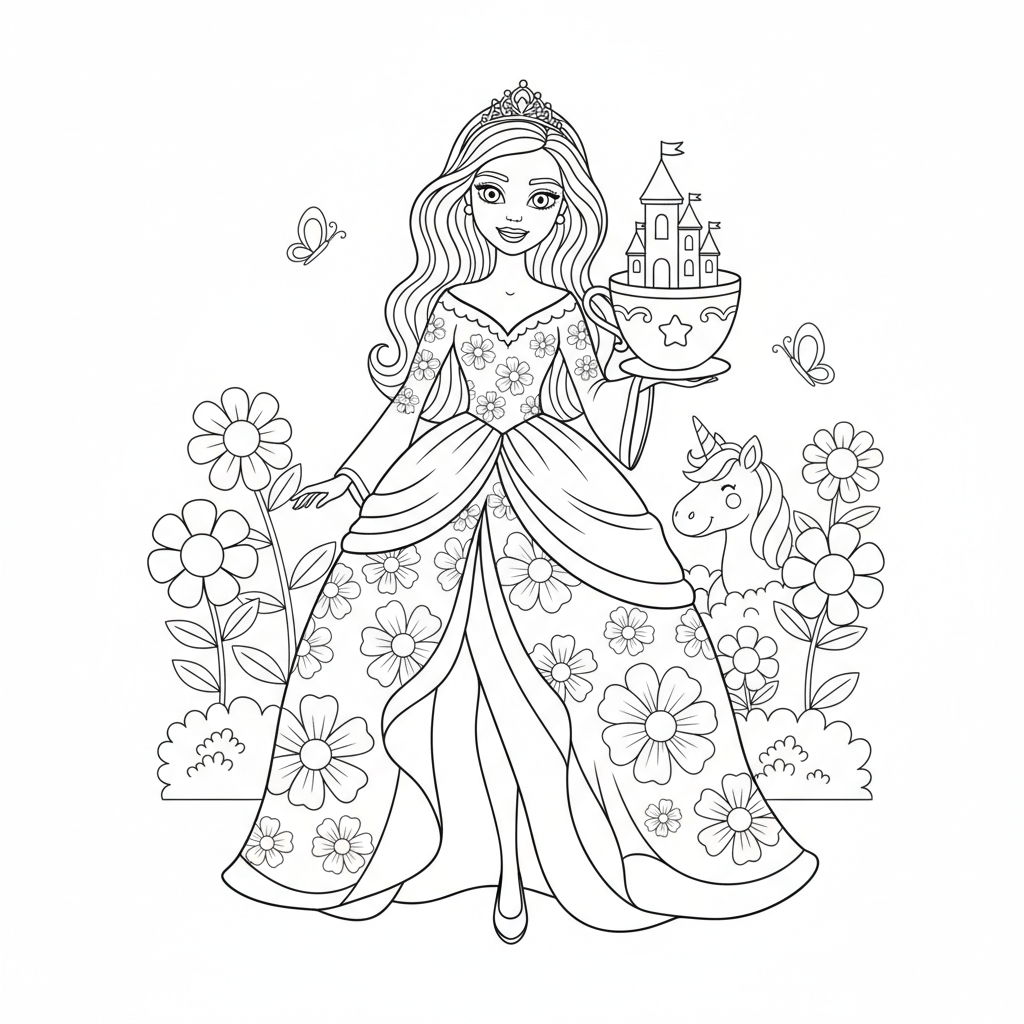 Coloriage barbie coloriage imprimer 2