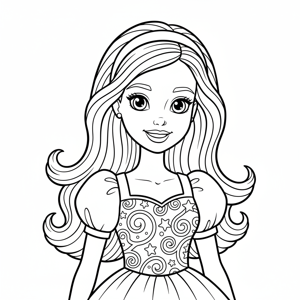 Coloriage barbie coloriage imprimer 4