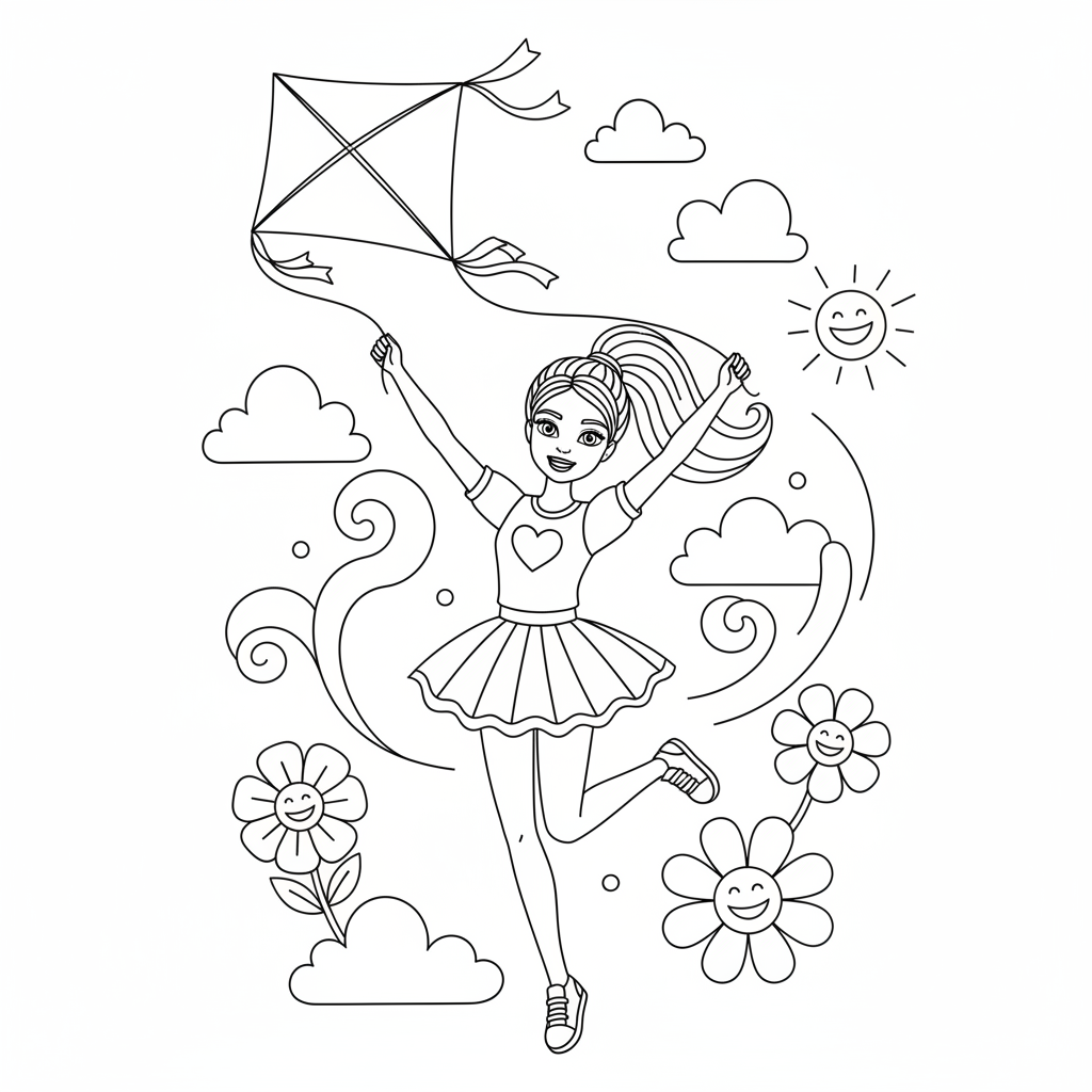 Coloriage barbie en coloriage 5