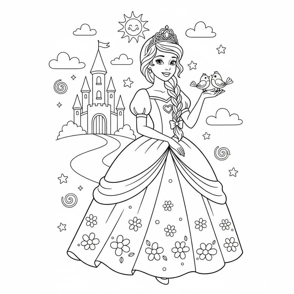 Coloriage barbie princesse coloriage à imprimer 2
