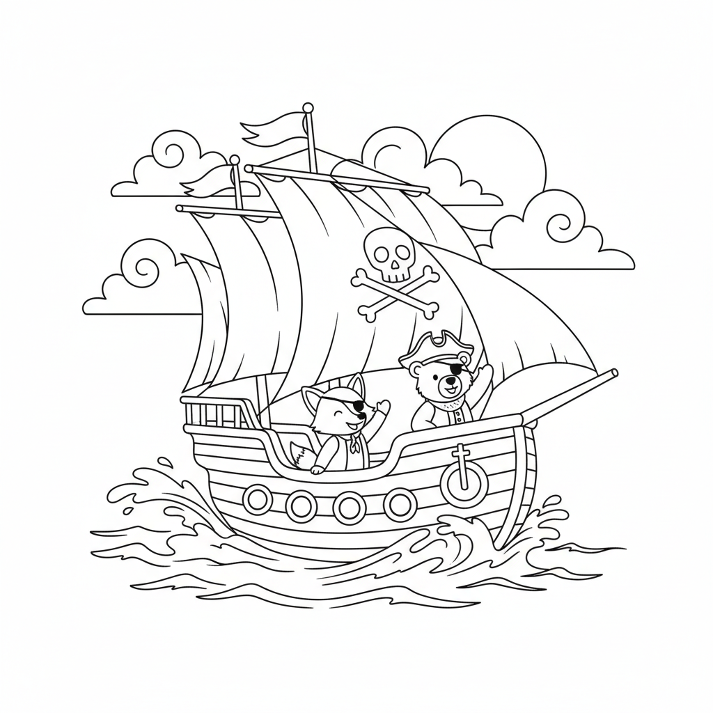 Coloriage bateau coloriage 5