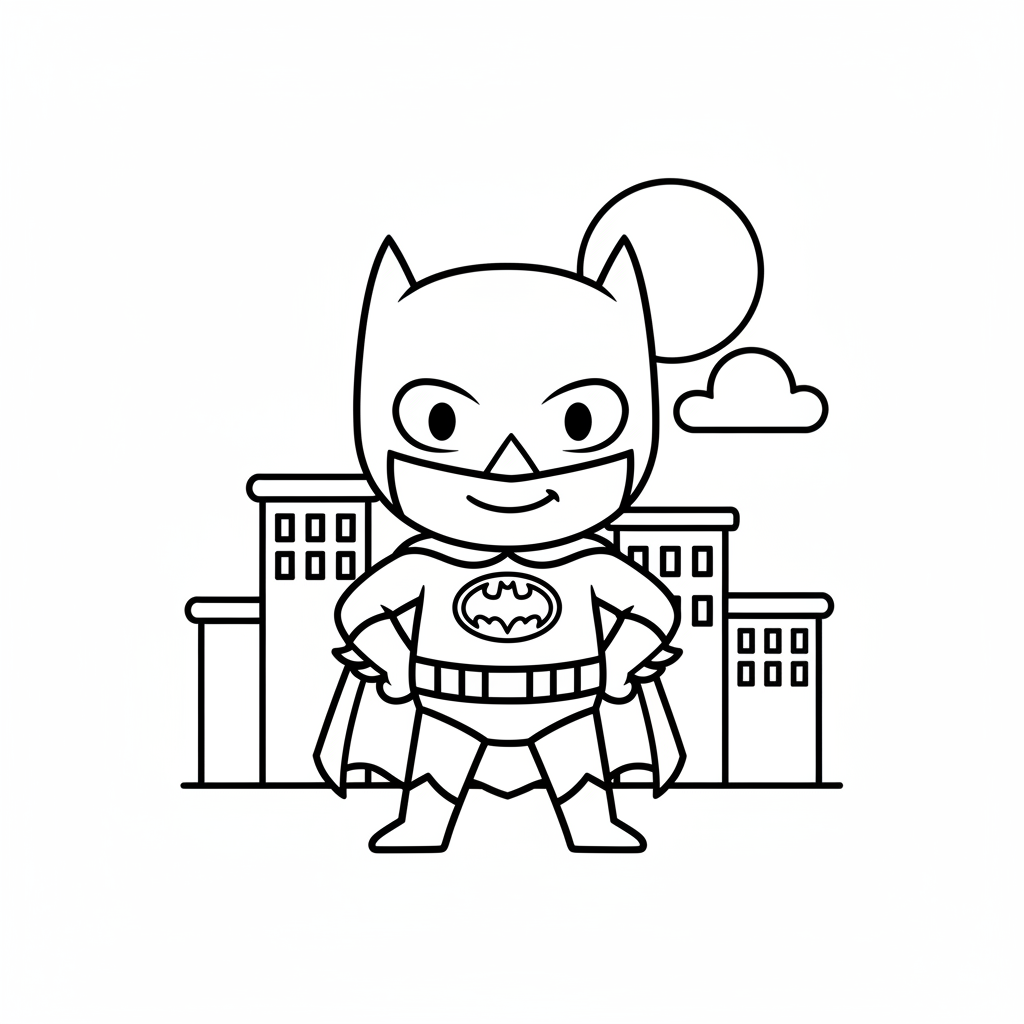 Batman Coloriage Gratuit à Imprimer pour Enfants