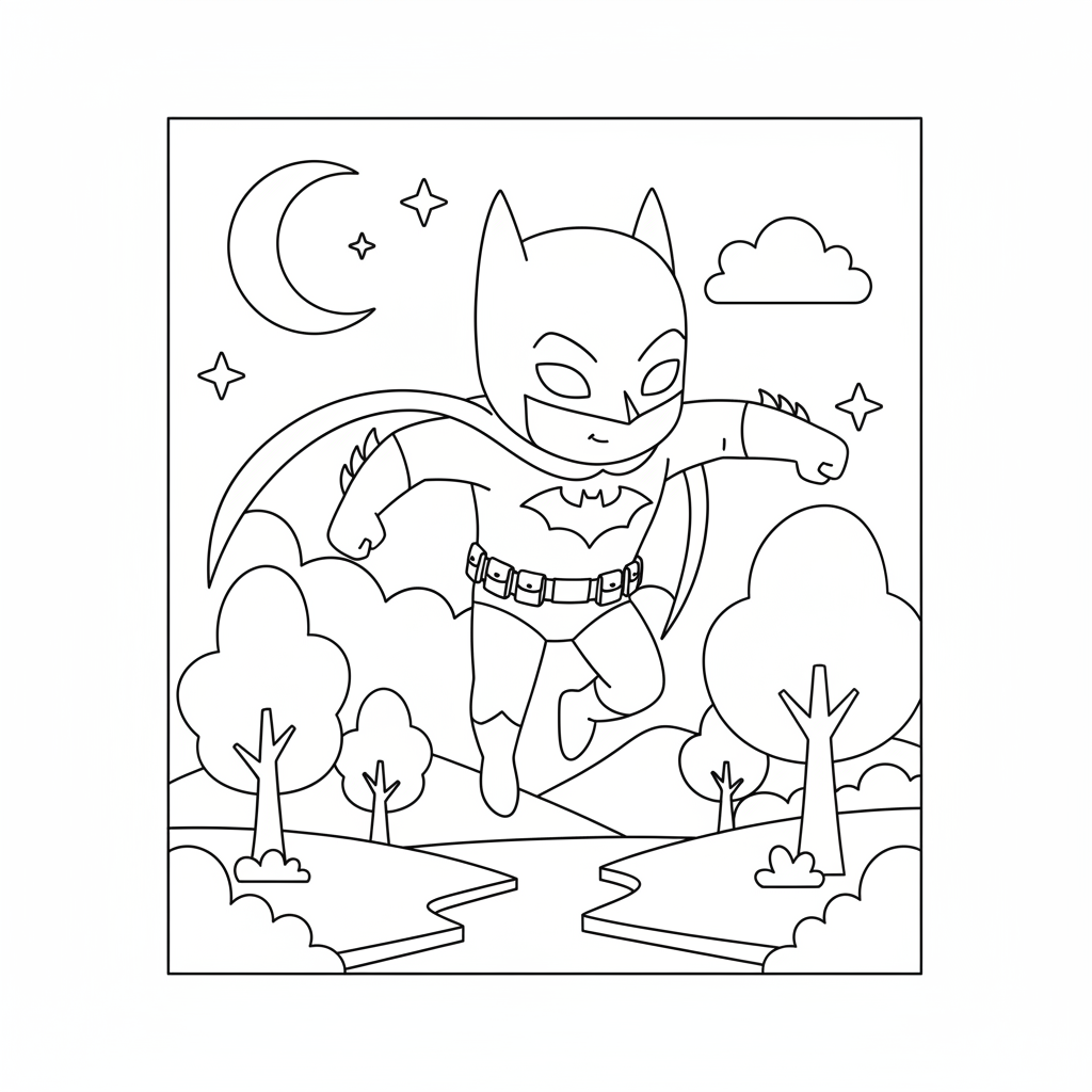 Coloriage batman en coloriage 3