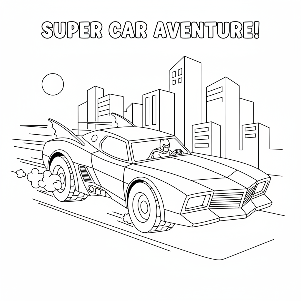 Coloriage batmobile coloriage 5