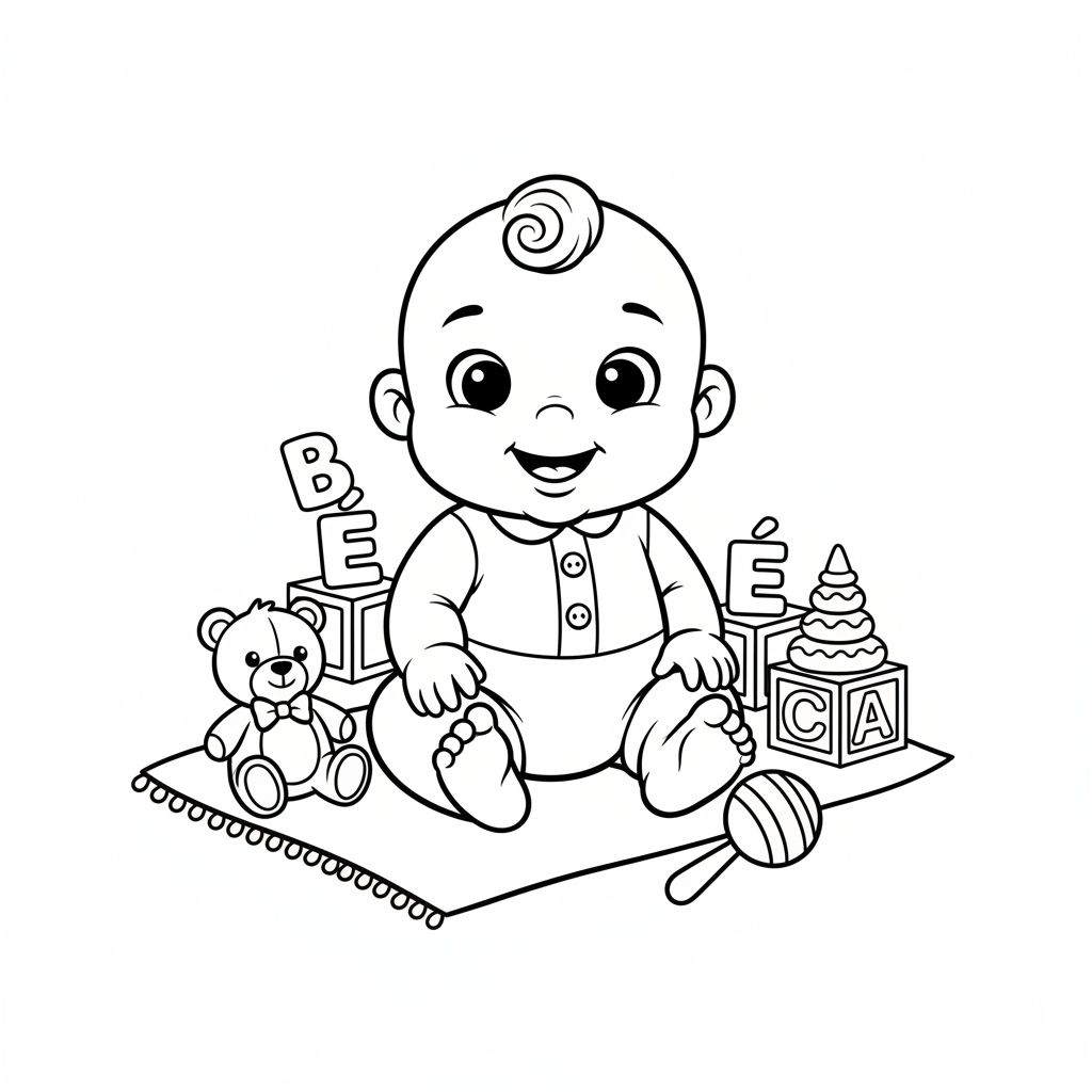 Coloriage bebe coloriage 1