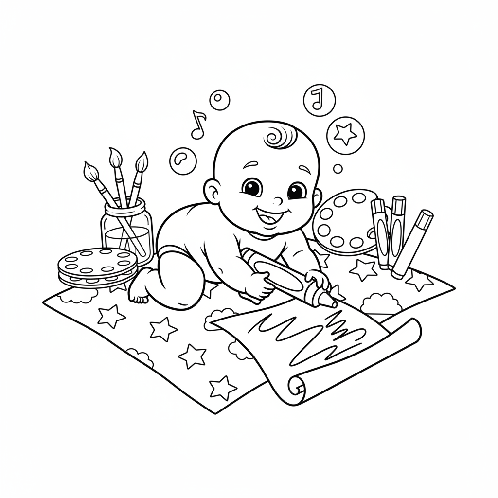 Coloriage bebe coloriage 5