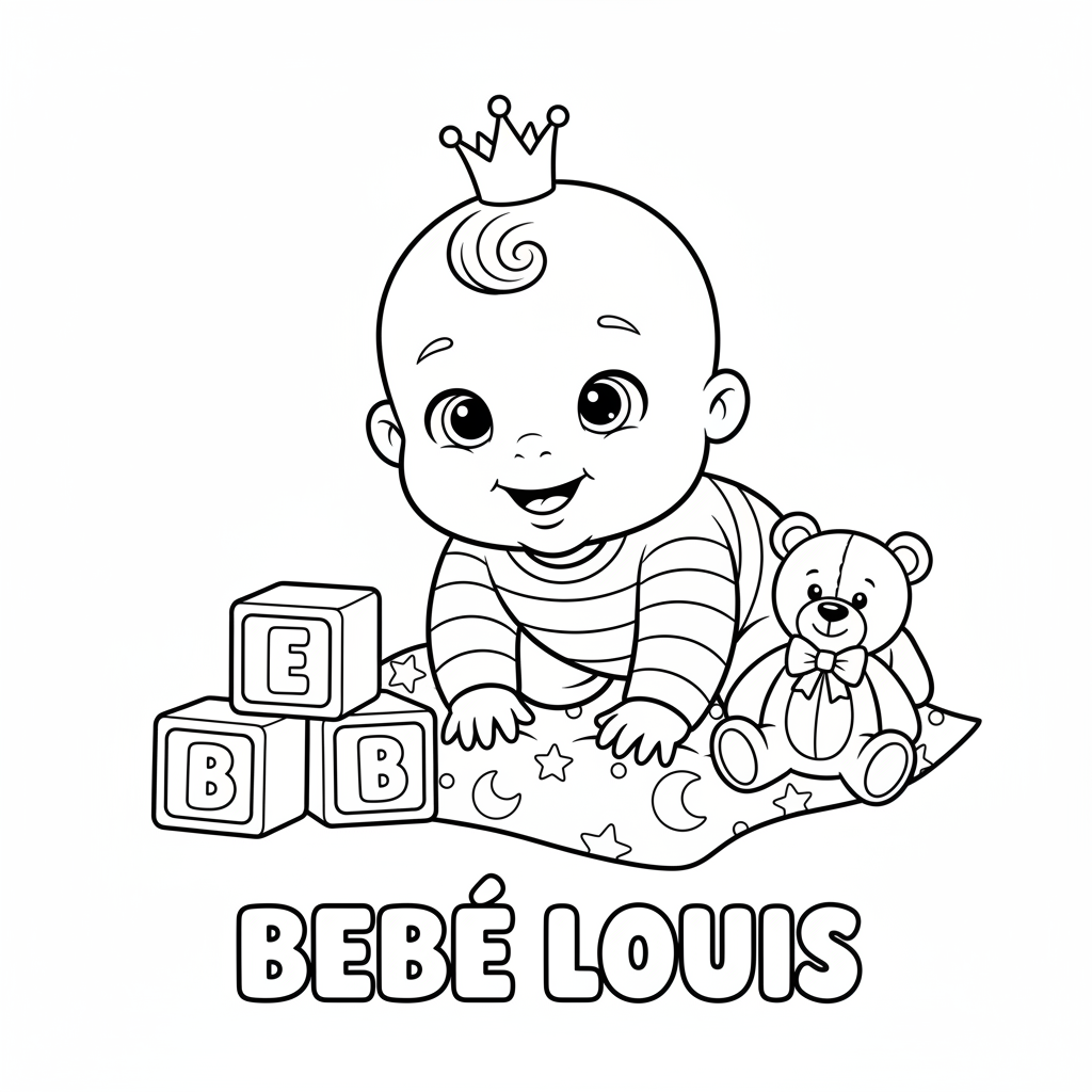 Coloriage Bebe Louis Coloriage Gratuit à Imprimer