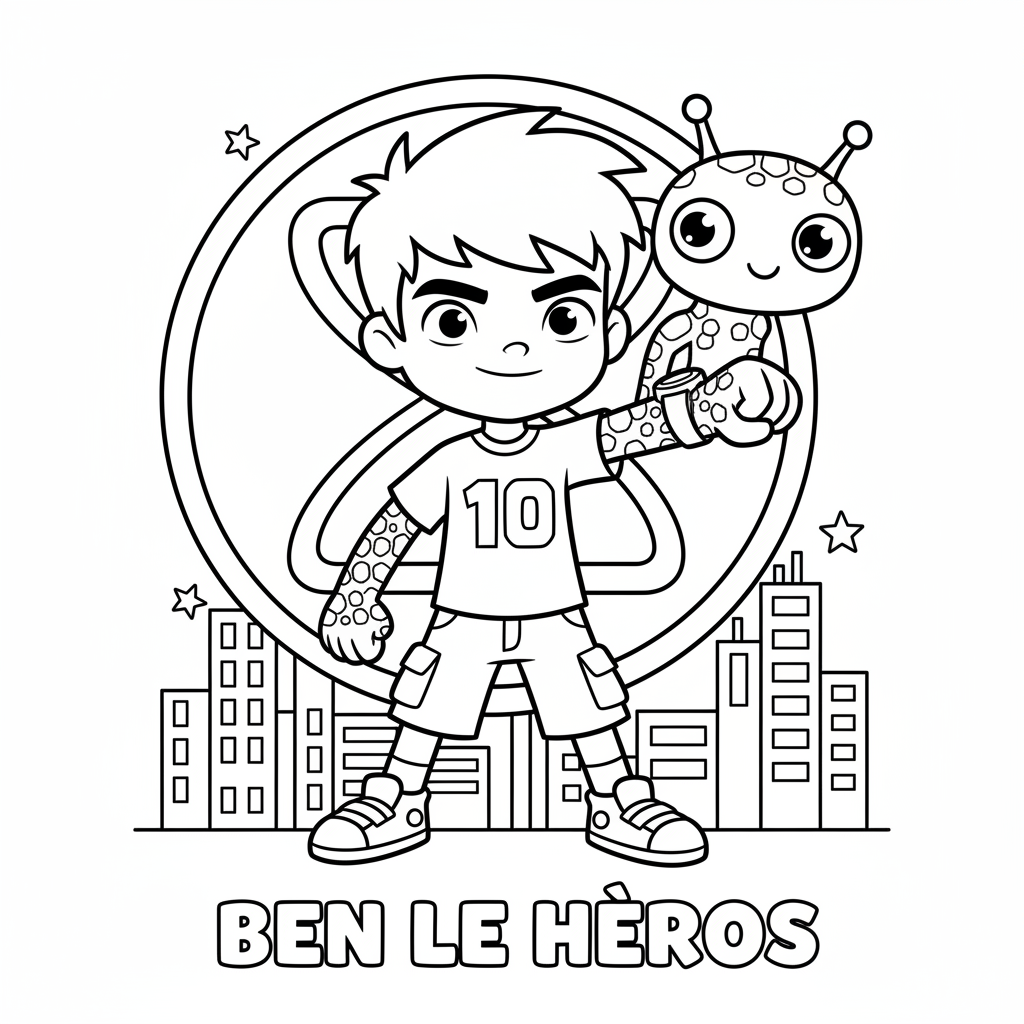 Coloriage Ben 10 Coloriage Gratuit à Imprimer