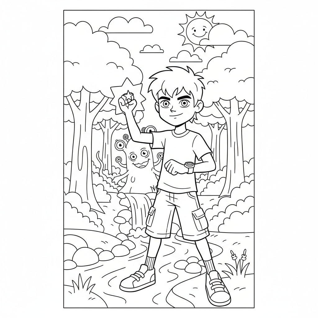 Coloriage ben 10 coloriage 3