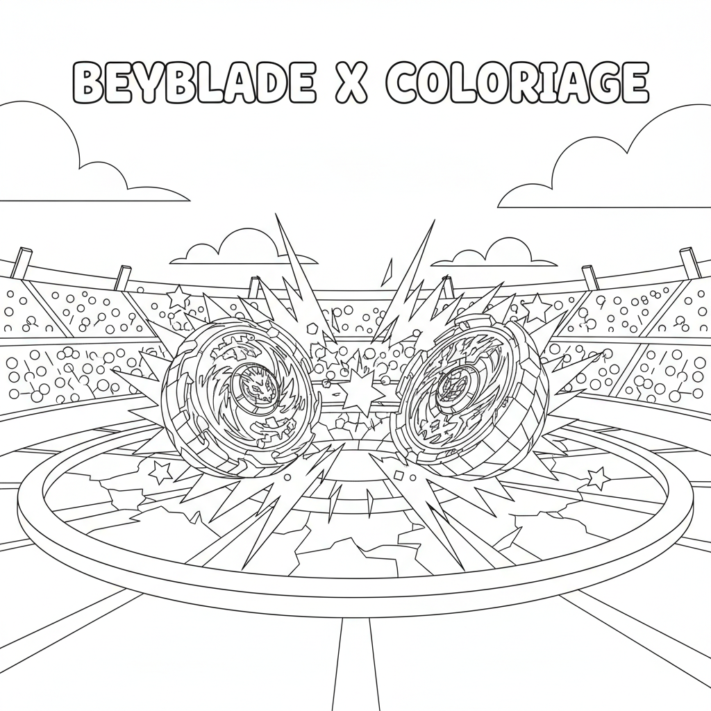 Coloriage beyblade x coloriage 2