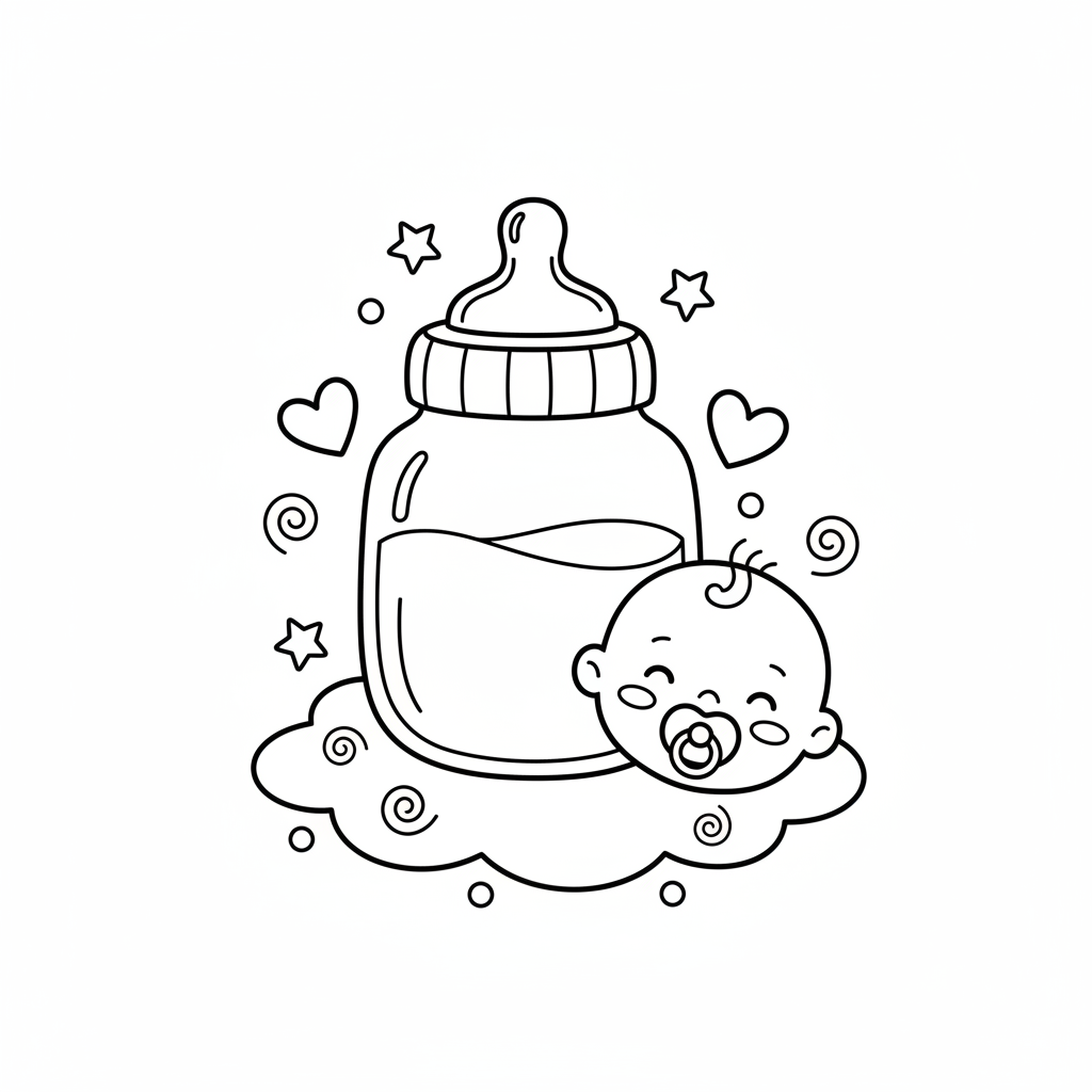 Coloriage biberon coloriage 2
