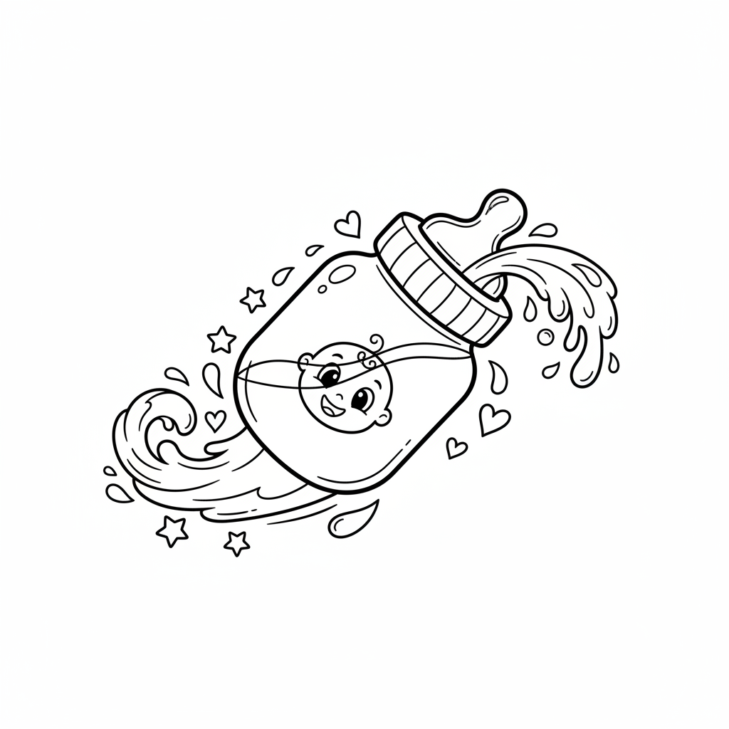 Coloriage biberon coloriage 5