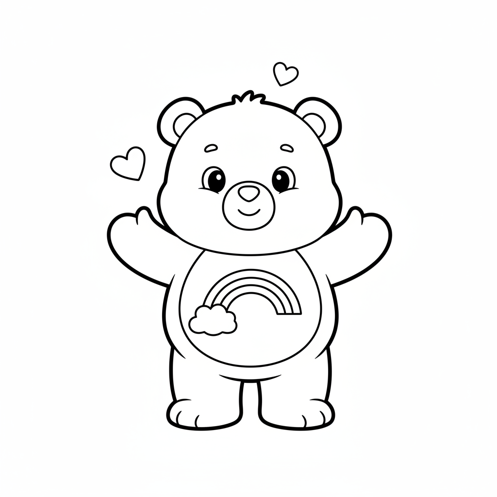 Coloriage bisounours coloriage