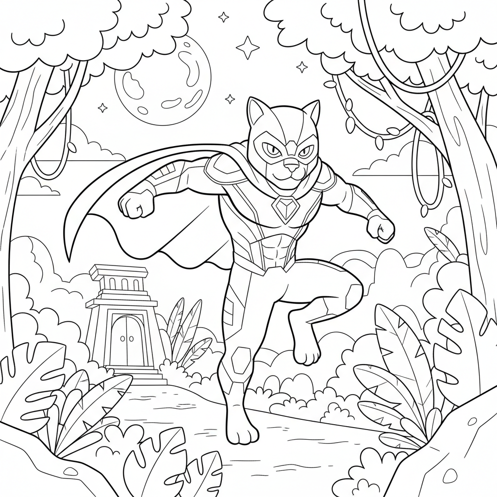 Coloriage black panther coloriage 5