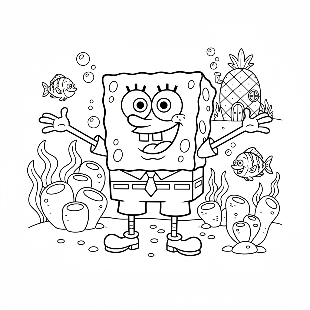 Coloriage bob l eponge coloriage 3