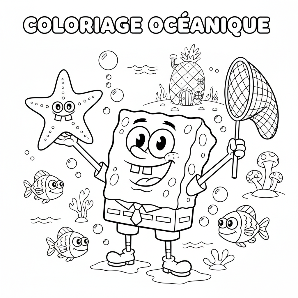 Coloriage bob l'éponge coloriage 2