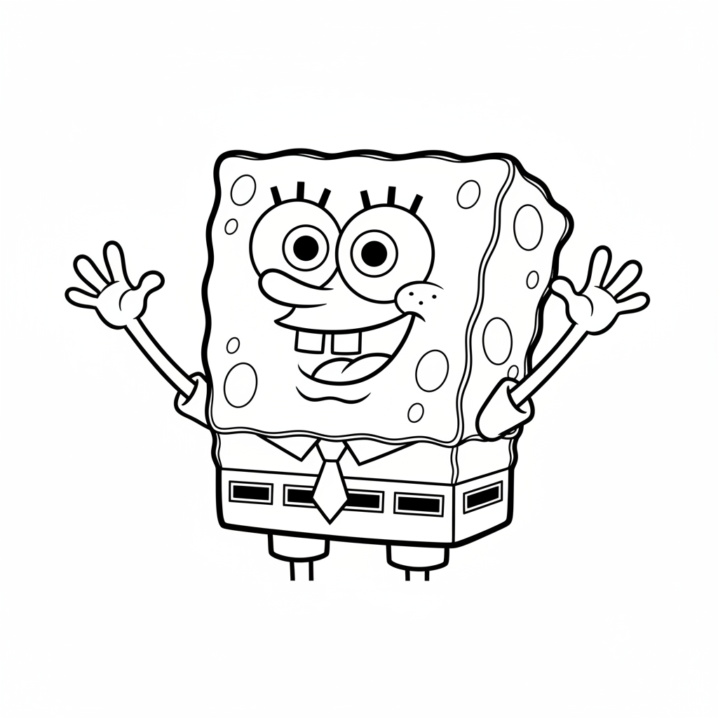 Coloriage bob l'éponge coloriage 4