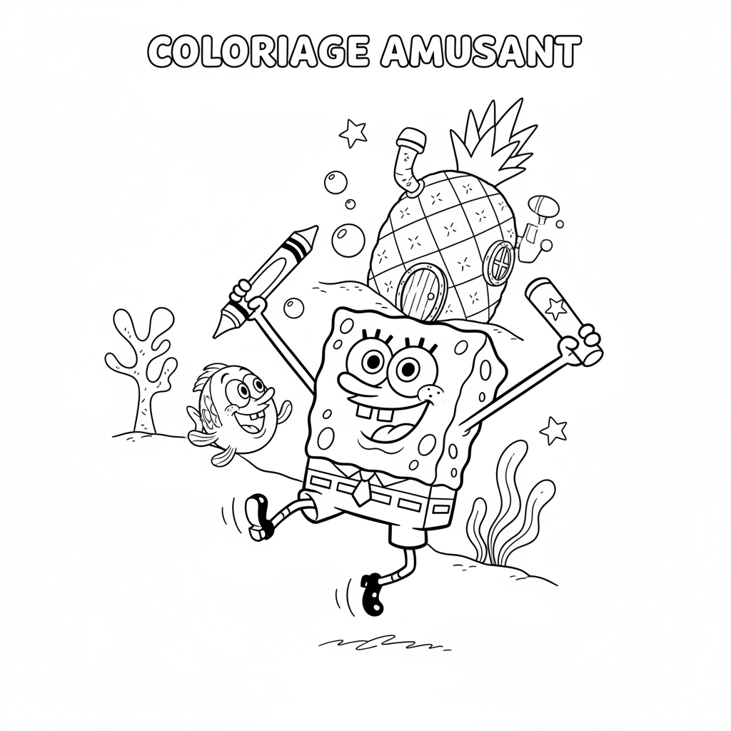 Coloriage bob l'éponge coloriage 5