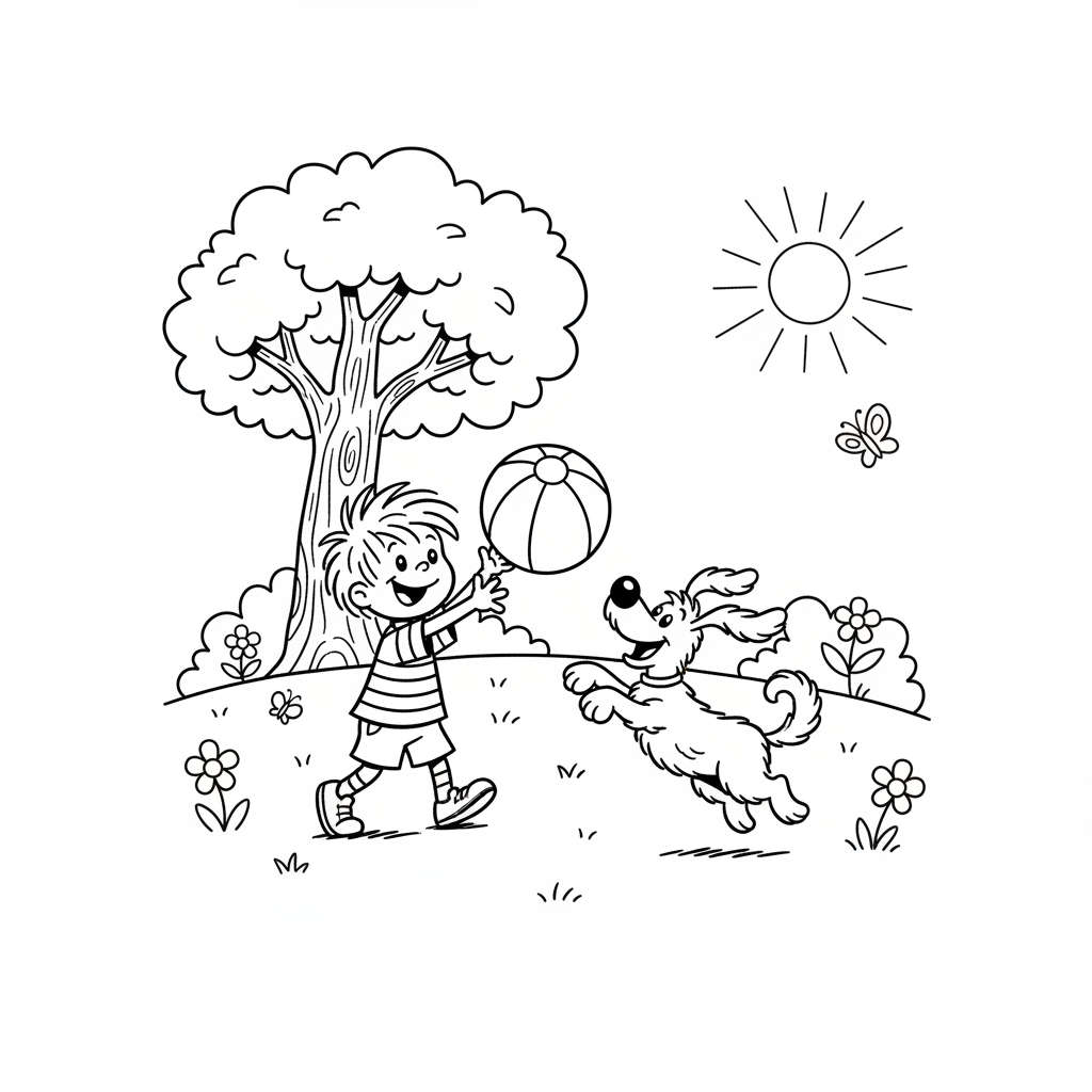 Coloriage boule et bill coloriage 3