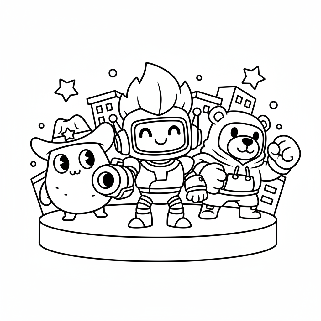Coloriage brawl stars coloriage