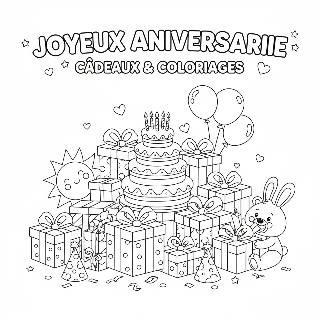 Coloriage cadeaux coloriages 2