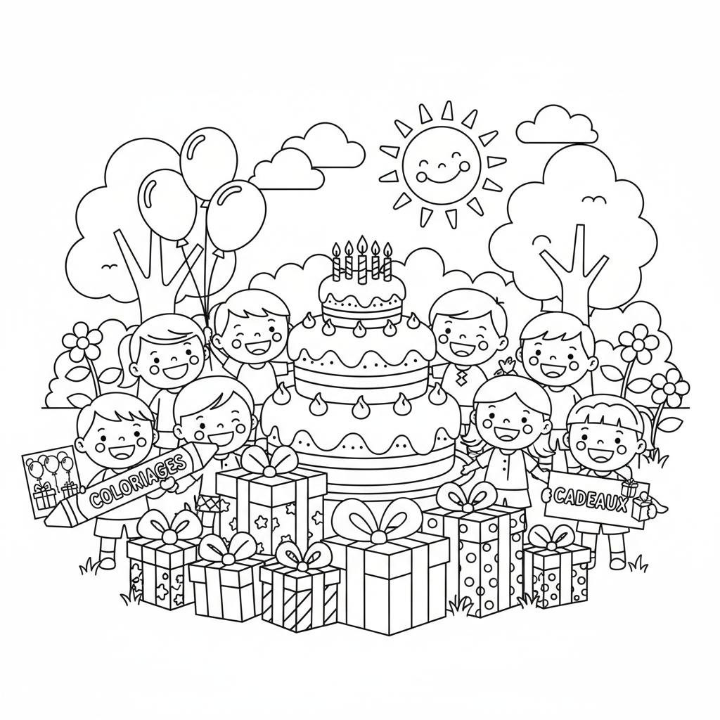 Coloriage cadeaux coloriages 3