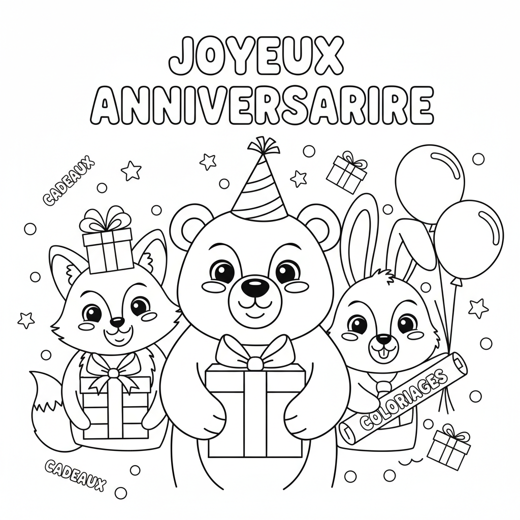 Coloriage cadeaux coloriages 4